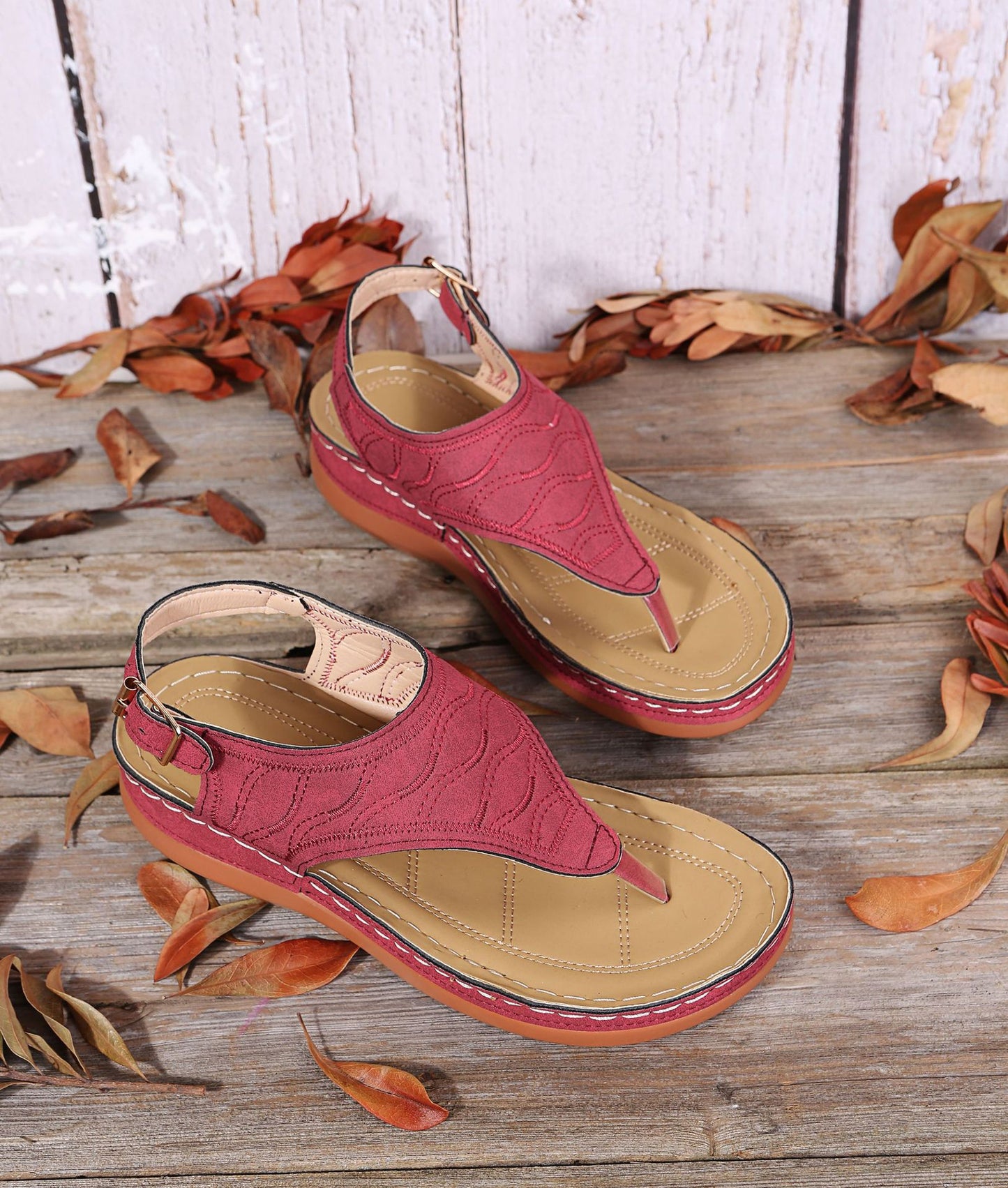 LaceTerra - Sandals Flat Orthopedic Sandals