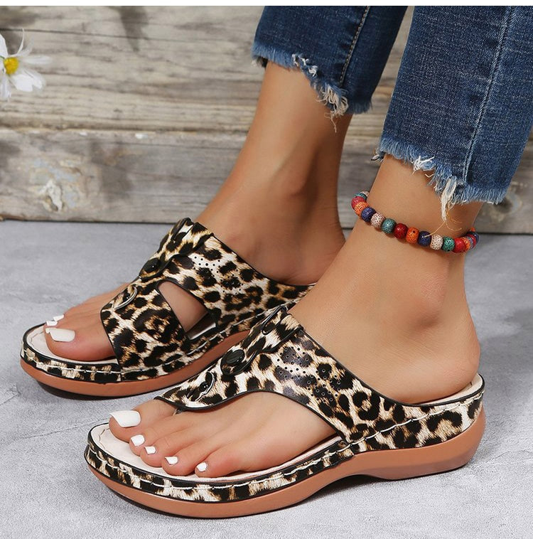 OrthoGai Toe- Closed Toe Wedge Sandals