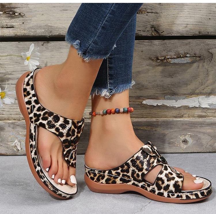OrthoGai Toe- Closed Toe Wedge Sandals