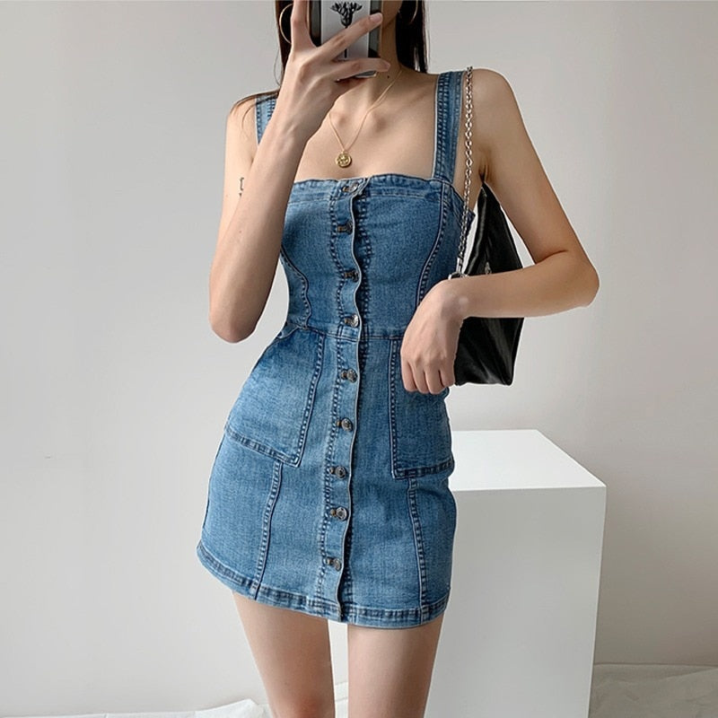 DenimRetro - Denim Short Dress Retro