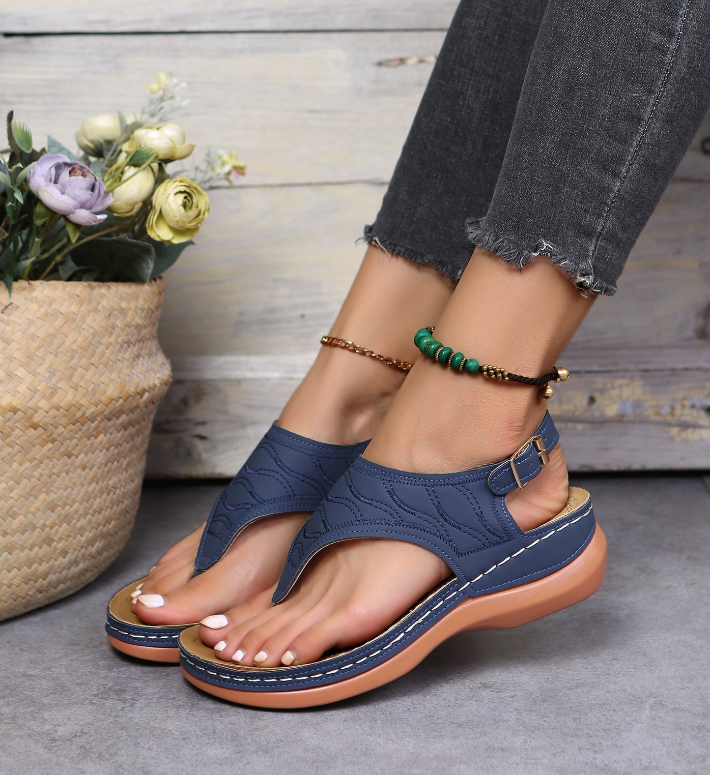 LaceTerra - Sandals Flat Orthopedic Sandals