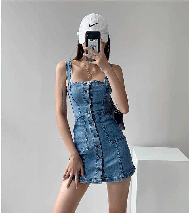 DenimRetro - Denim Short Dress Retro