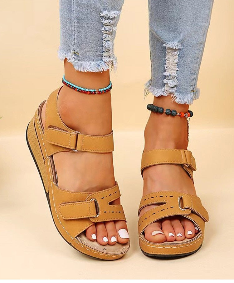ElegantHeeled - Wedge Orthopedic Sandals