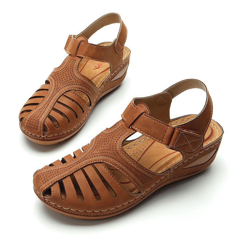 VintageCasual - Buckle Orthopedic Sandals