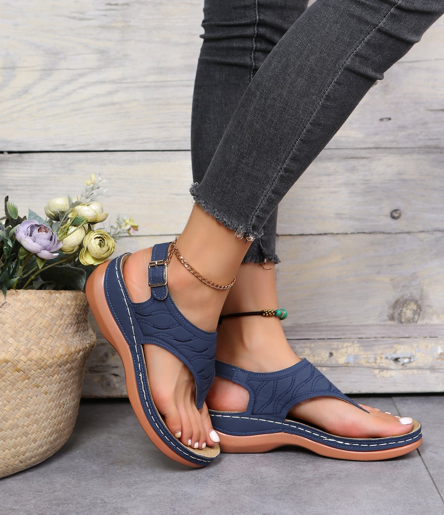 LaceTerra - Sandals Flat Orthopedic Sandals