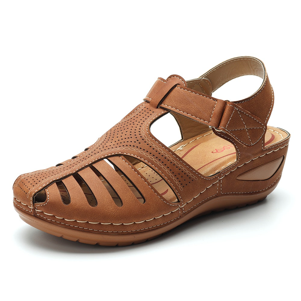 VintageCasual - Buckle Orthopedic Sandals