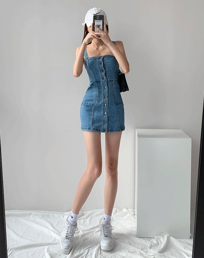 DenimRetro - Denim Short Dress Retro