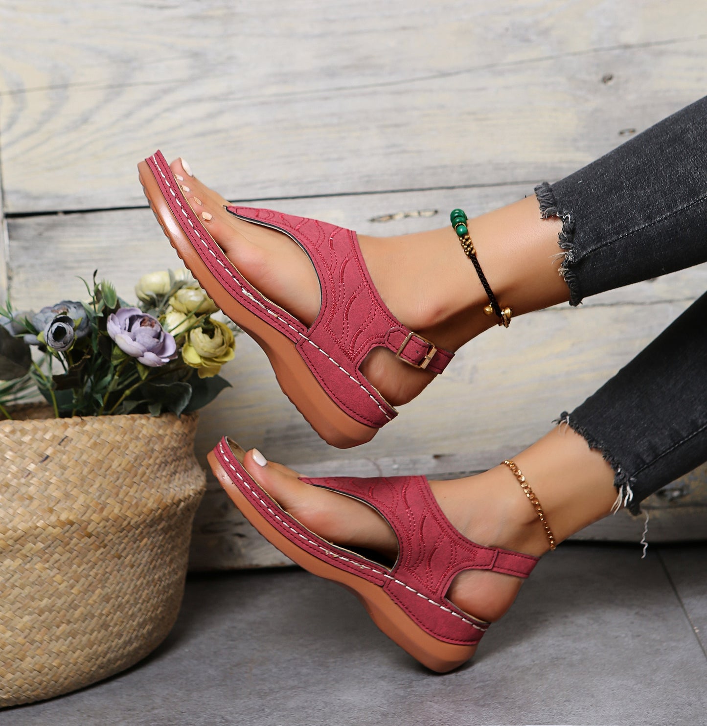 LaceTerra - Sandals Flat Orthopedic Sandals