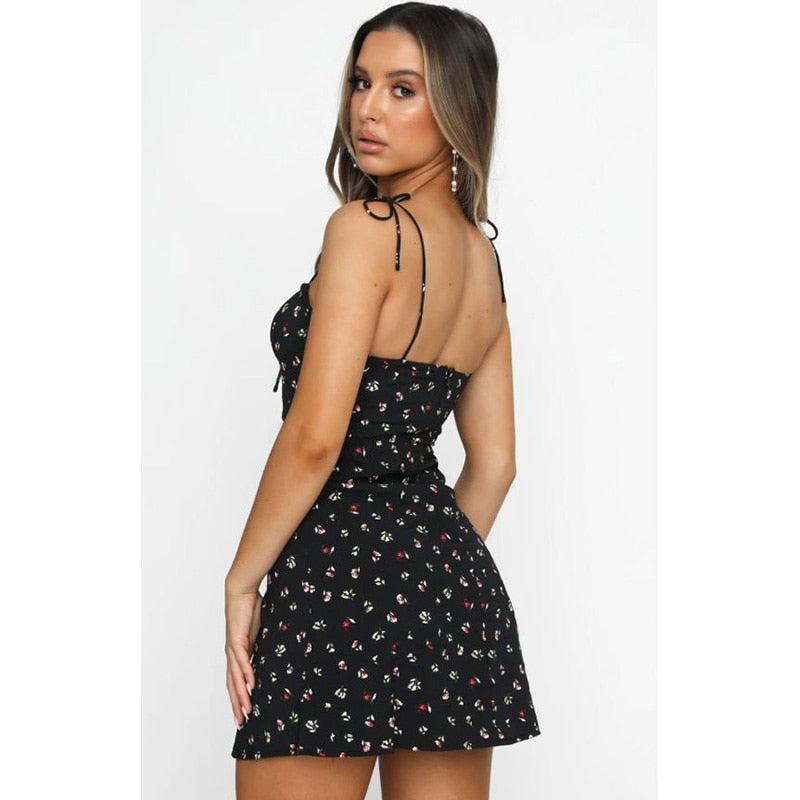 BeachBabe - Broken Flower Print Mini Dress