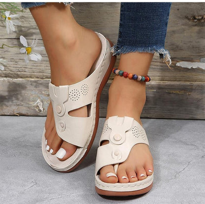 OrthoGai Toe- Closed Toe Wedge Sandals