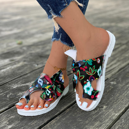 PetalPace - Flower Clip Toe Flip Flops