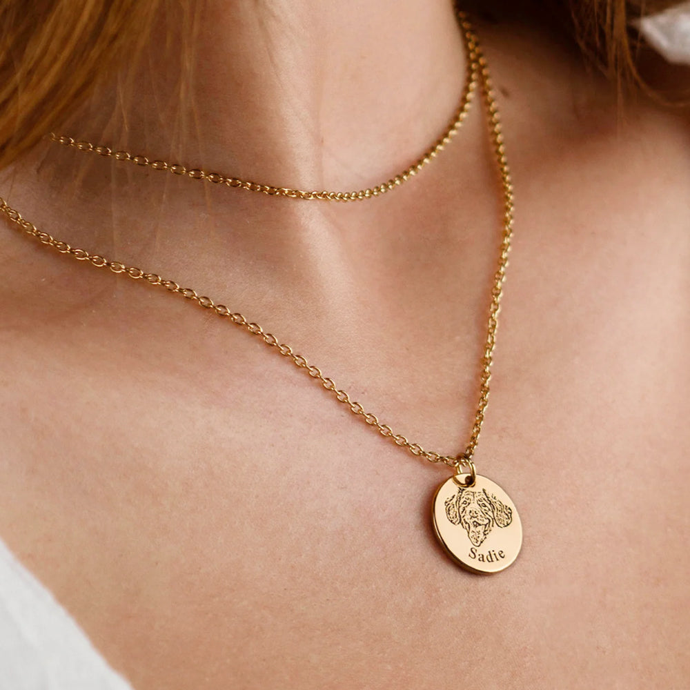 Personalized Pet Portrait Necklace