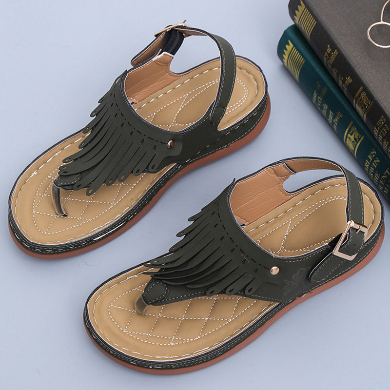 Suroman - Hollowed Out Wedge Flip Flops