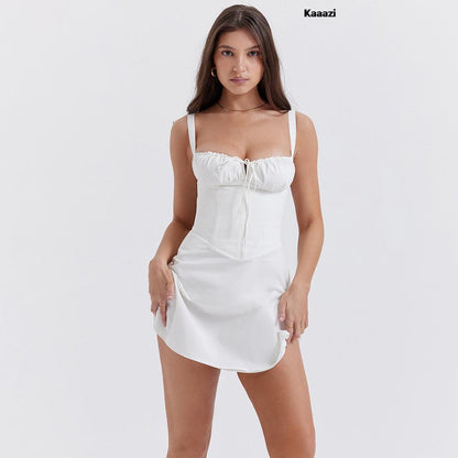 ChicTrendy - White Mini Strap Slip Dress