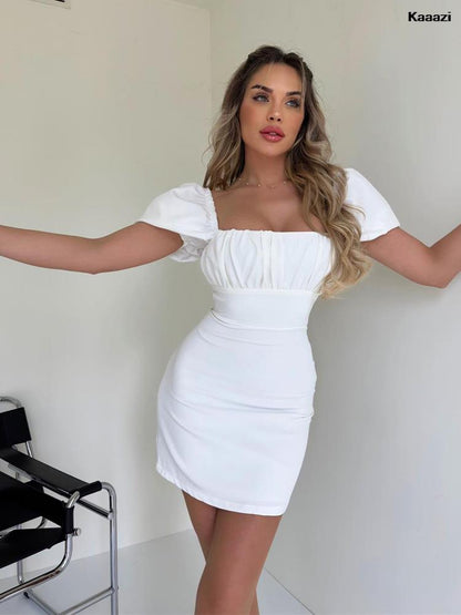 VintageFairy - Solid Mini Dress Vintage