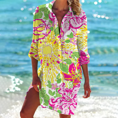 Adelheid_Sommer_Damenkleid_Baumwollkleid Gelb