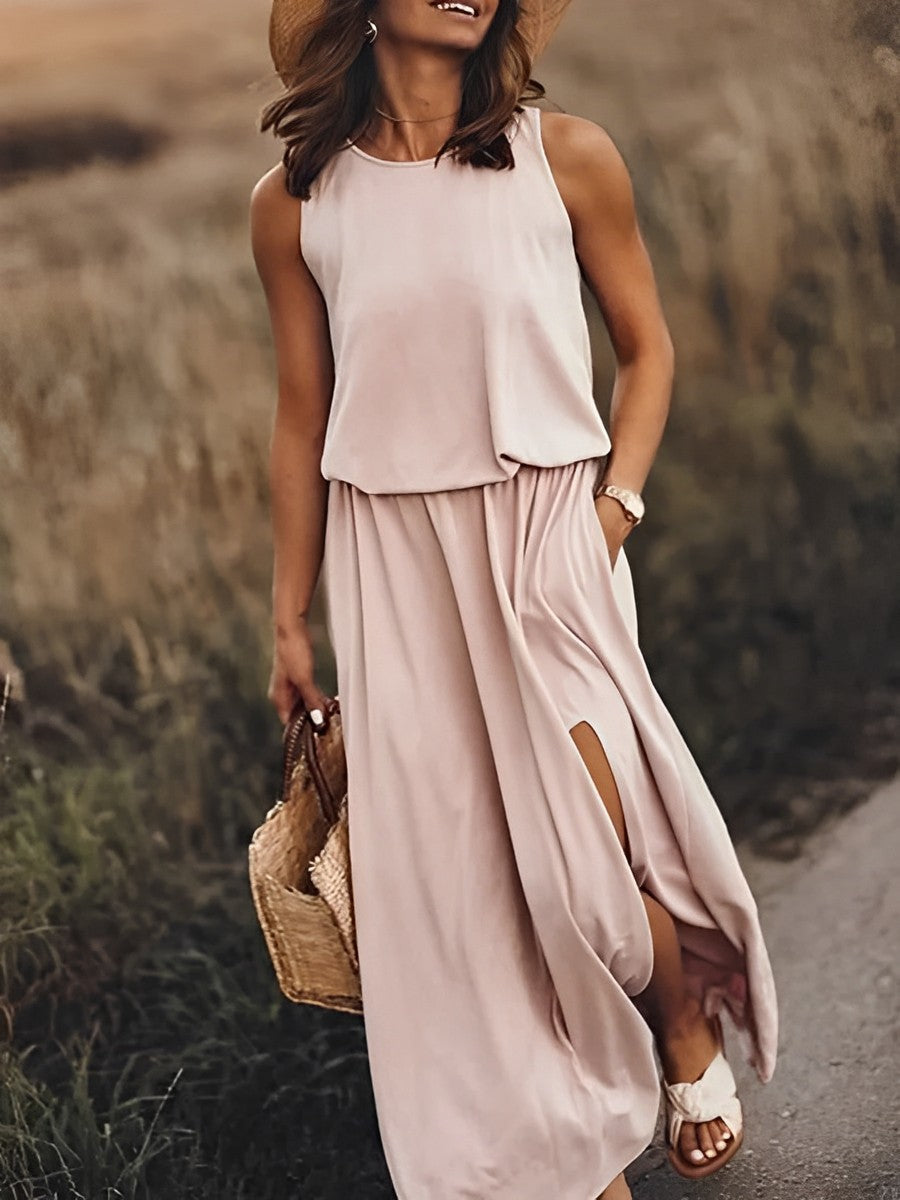 Aila – Natürliches Damenkleid Beige