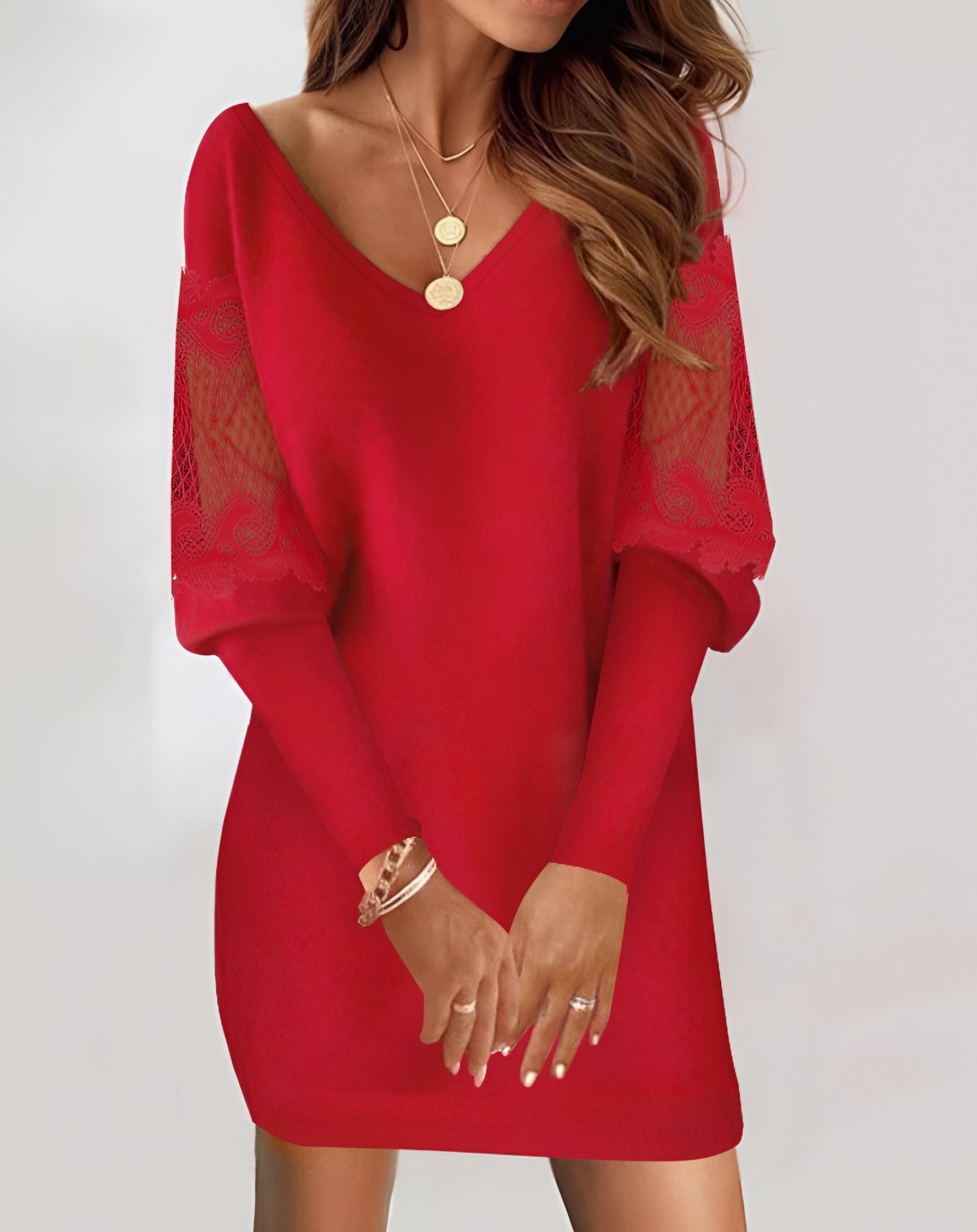 Alana – Bequemes Sommerkleid für Damen Rot