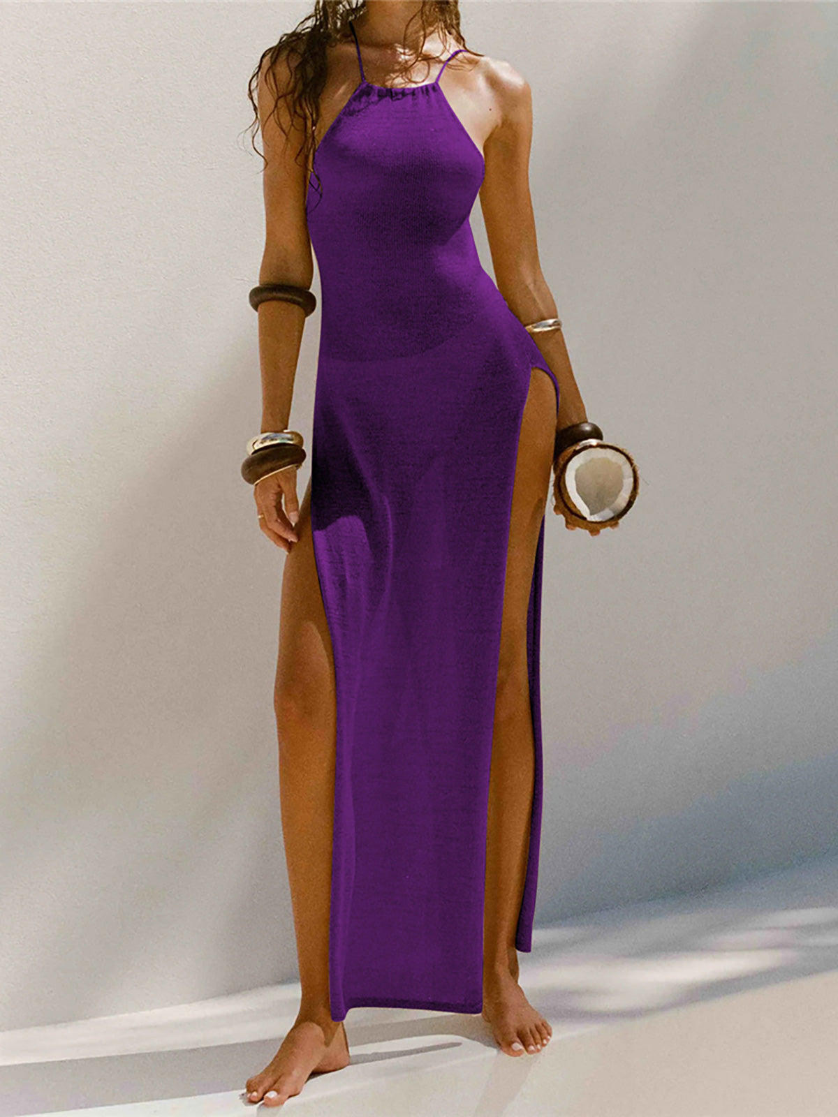 Annabelle – Maxikleid | Gehäkelt Lila 1