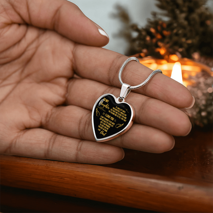 To My Daughter - Love Dad Heart Necklace
