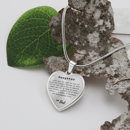 Dad to Daughter - Heartfelt Message Necklace