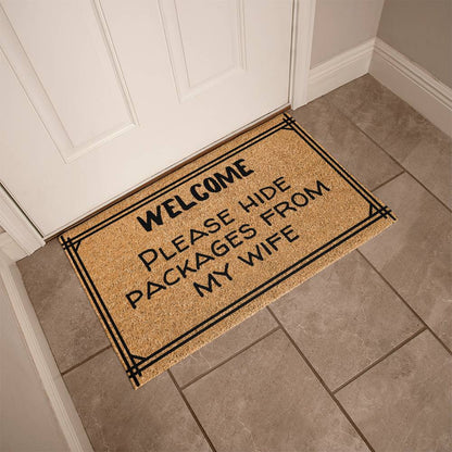 Hide Packages from my Wife - Funny Doormat