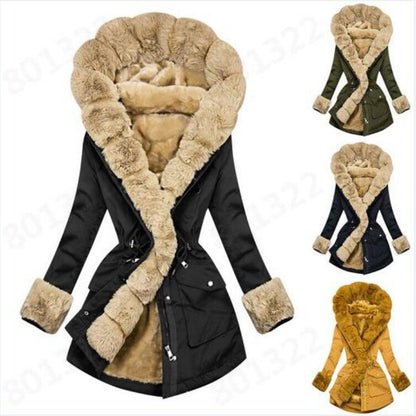 WoolCollar - Windbreaker-Mantel mit Kapuze