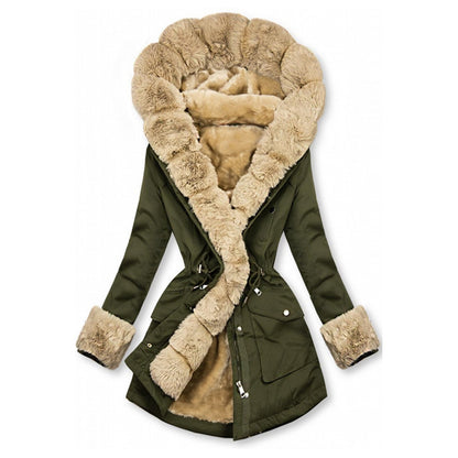 WoolCollar - Windbreaker-Mantel mit Kapuze