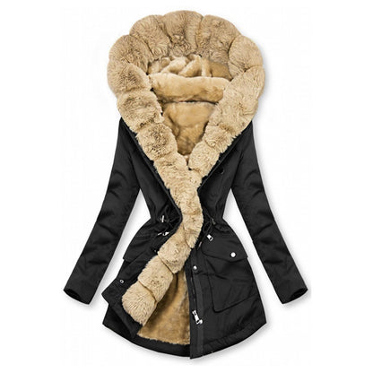 WoolCollar - Windbreaker-Mantel mit Kapuze