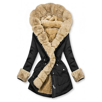 WoolCollar - Windbreaker-Mantel mit Kapuze